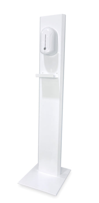 White Hand Sanitiser Stand + dispenser