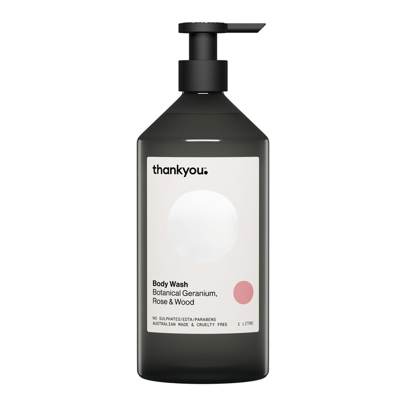 Thankyou. Body Wash (Botanical Geranium, Rose & Wood, 1L)
