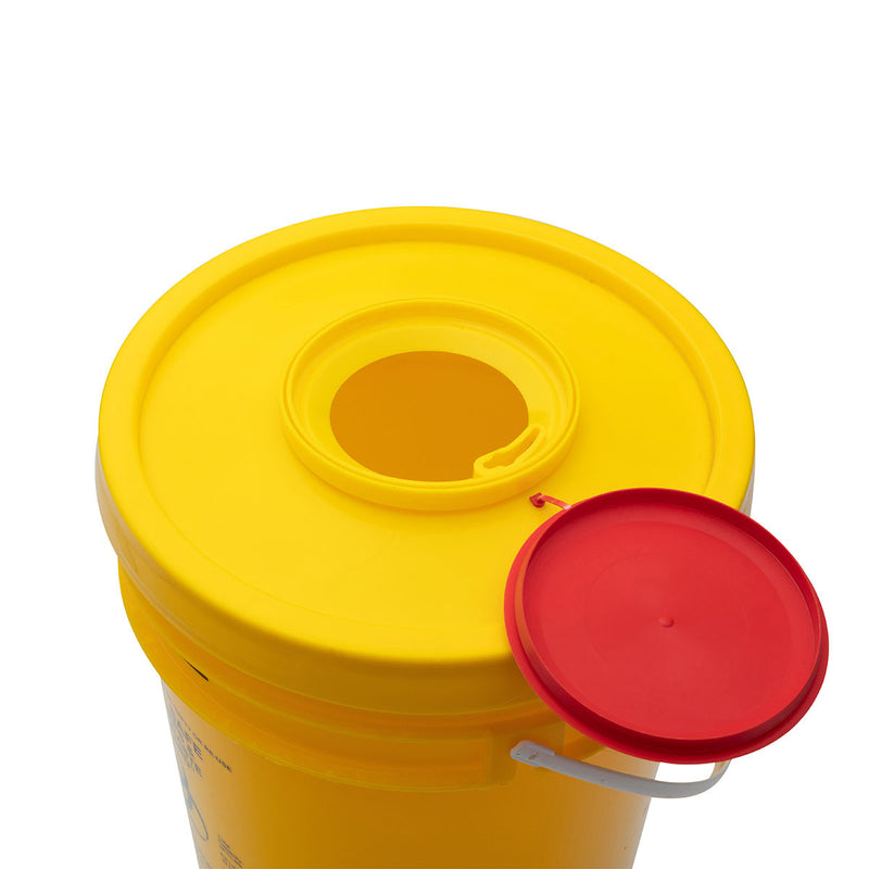 Yellow Sharps Safe – 24L Round 125mm