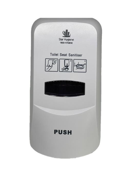 Star Hygiene Toilet Seat Sanitiser Spray Dispenser White - 600ML