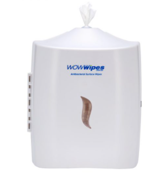 WOW WIPES PLASTIC WALL MOUNTED DISPENSERS (WHITE)