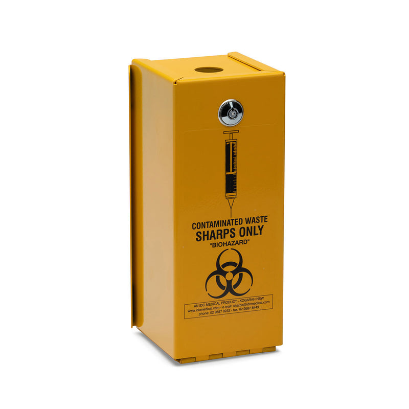 Steel Syringe Safe "Yellow Armour" – 2L Hinged for RE2LS (YA2L-H)