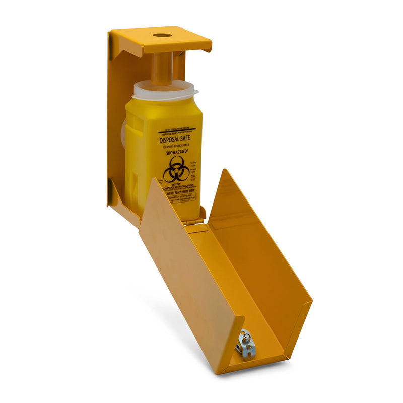 Steel Syringe Safe "Yellow Armour" – 2L Hinged for RE2LS (YA2L-H)