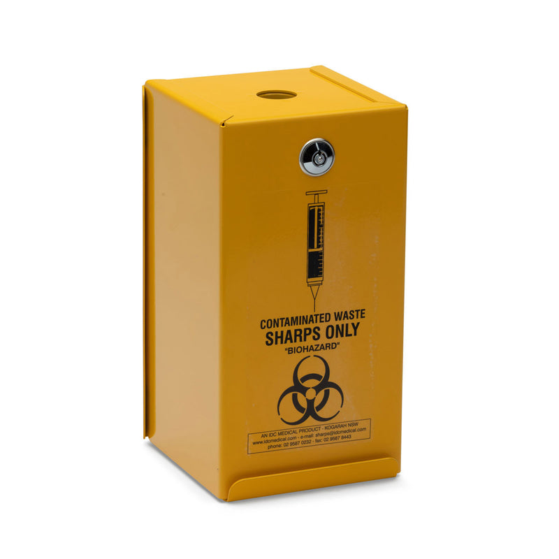 Steel Syringe Safe "Yellow Armour" – 2L Non-Hinged for RE2LS (YA2L)