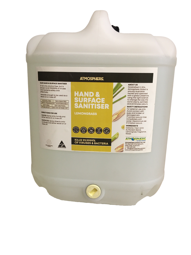ANTI-BACTERIAL, ANTI-VIRAL HAND & SURFACE SANITISER -20L