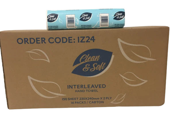Clean & Soft Interleave Hand Towel 23cm x 24cm (IZ24)