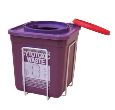 Purple Cytotoxic Container – 4.75L Square 90mm