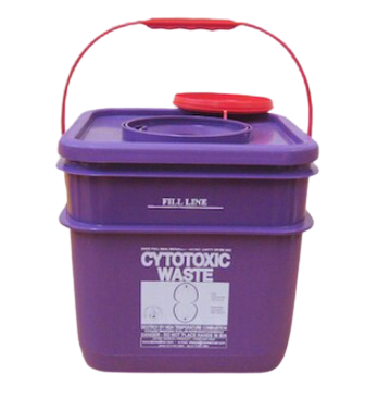 Purple Cytotoxic Container – 12.5L Square 125mm