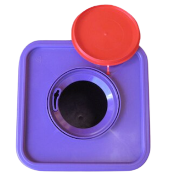 Purple Cytotoxic Container – 12.5L Square 125mm