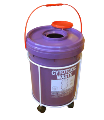 Purple Cytotoxic Container – 23L Round 125mm