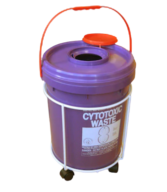 PURPLE CYTOTOXIC CONTAINER: 23lt. purple round 125mm