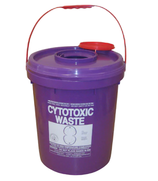 Purple Cytotoxic Container – 23L Round 125mm