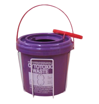 PURPLE CYTOTOXIC CONTAINER: 4.75lt. purple round 90mm