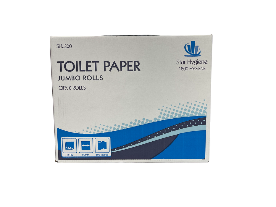 Star Hygiene Jumbo Toilet Paper 2ply 300m (CTN 8)